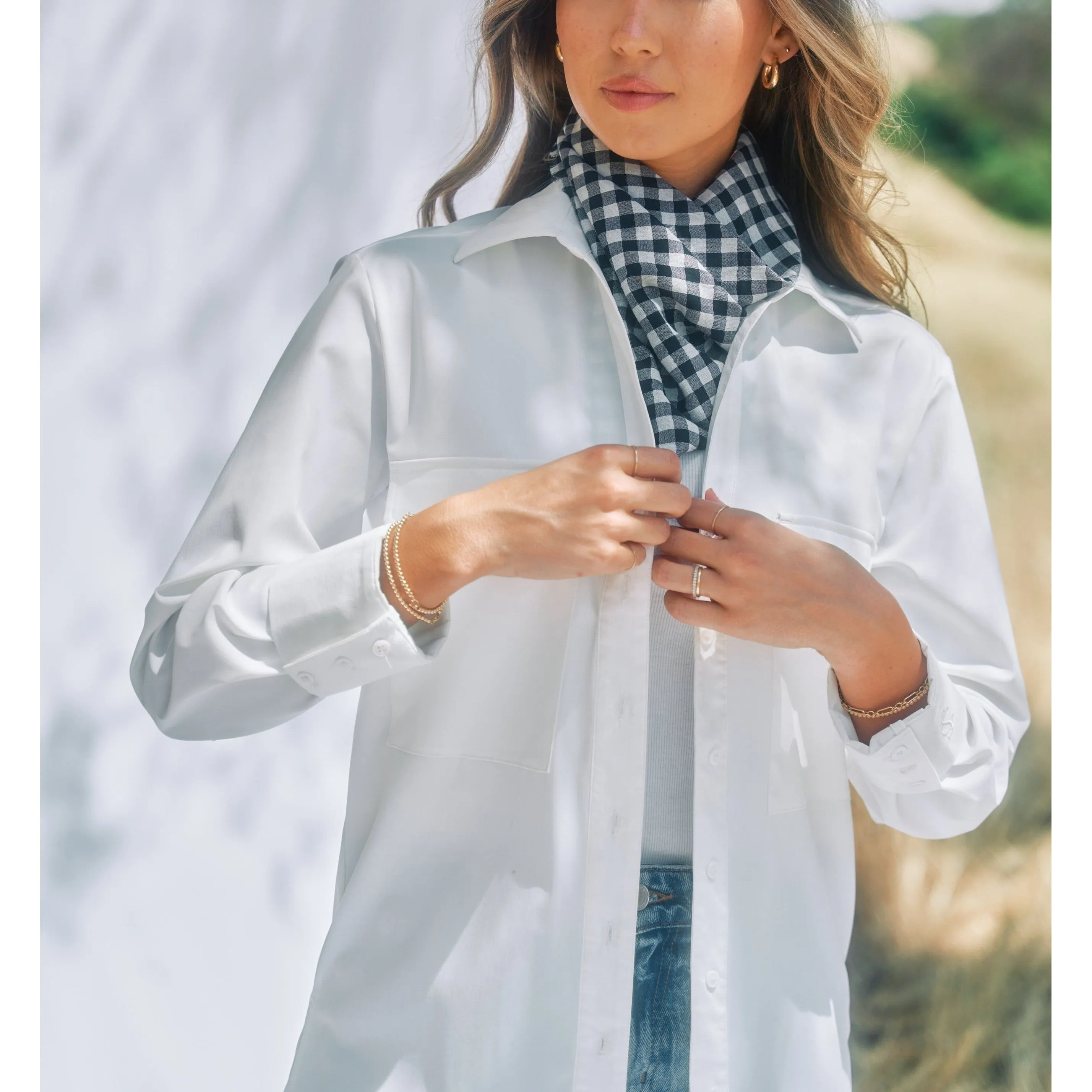 Jessica | The Classic Button-Down | Bone