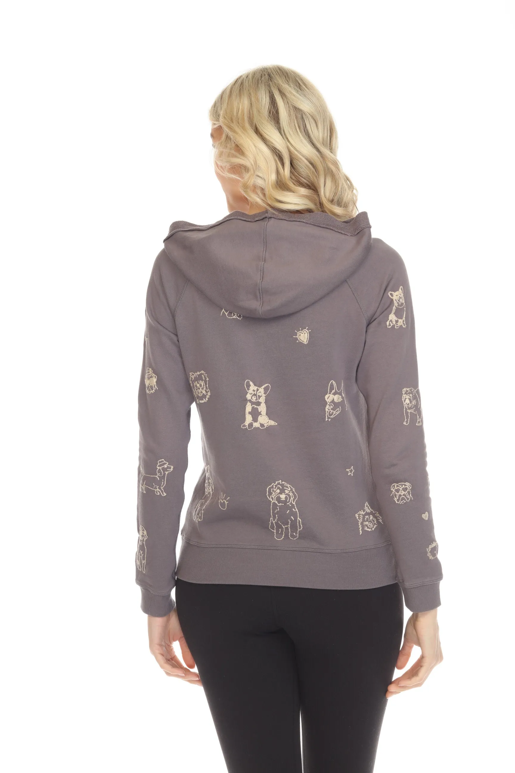 Johnny Was JWLA Tippi Cropped Hooded Sweatshirt Boho Chic J14622
