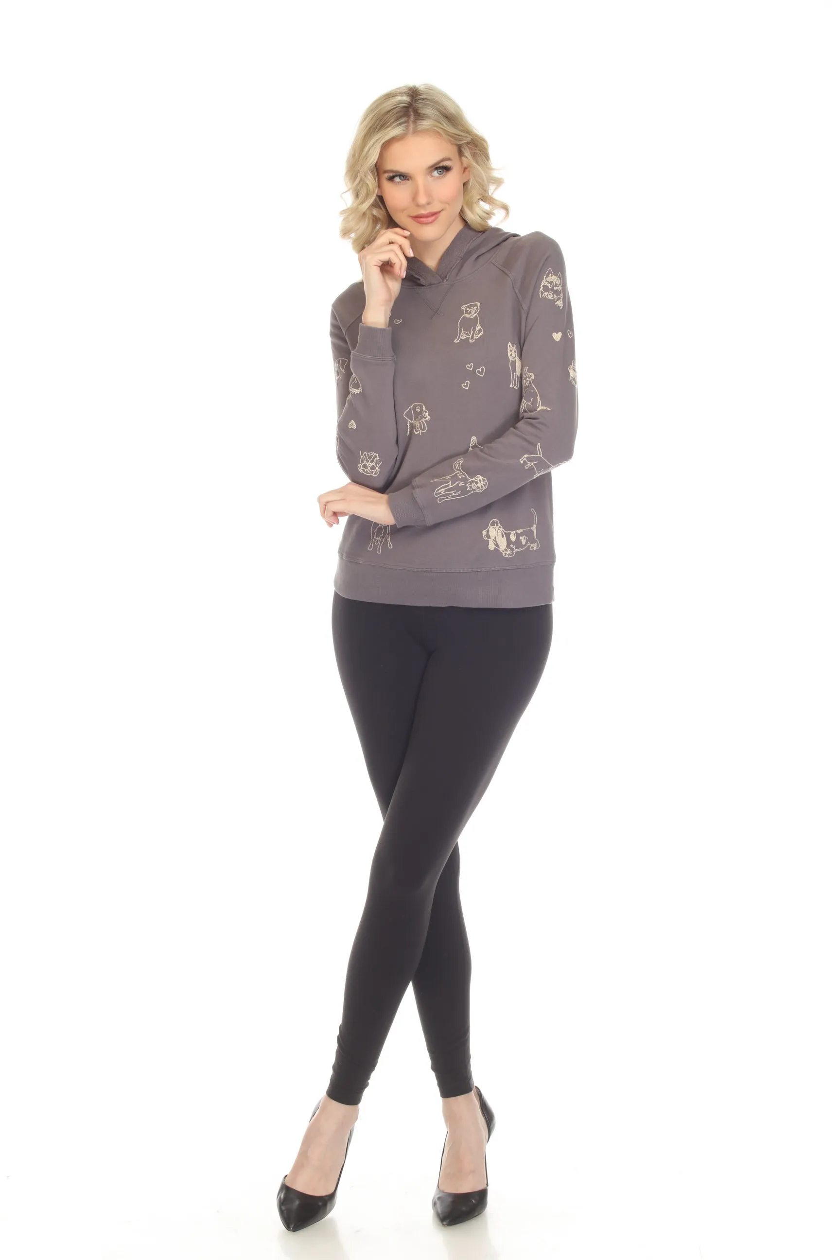 Johnny Was JWLA Tippi Cropped Hooded Sweatshirt Boho Chic J14622