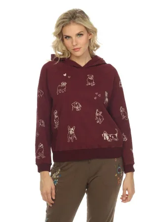 Johnny Was JWLA Tippi Cropped Hooded Sweatshirt Boho Chic J14622