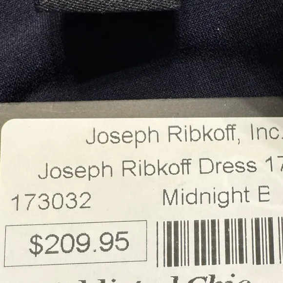 Joseph Ribkoff Black wrap style Dress with rhinestones
