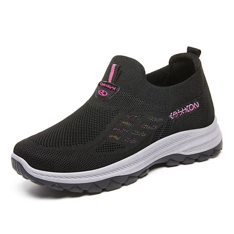 Lightweight and Breathable Women's Slip-On Sneakers for Running