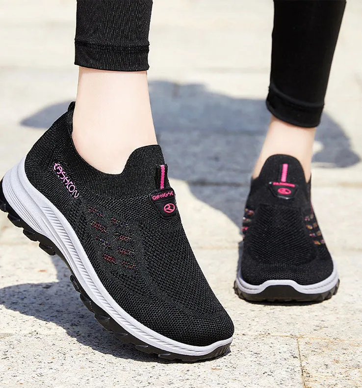 Lightweight and Breathable Women's Slip-On Sneakers for Running