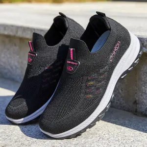 Lightweight and Breathable Women's Slip-On Sneakers for Running