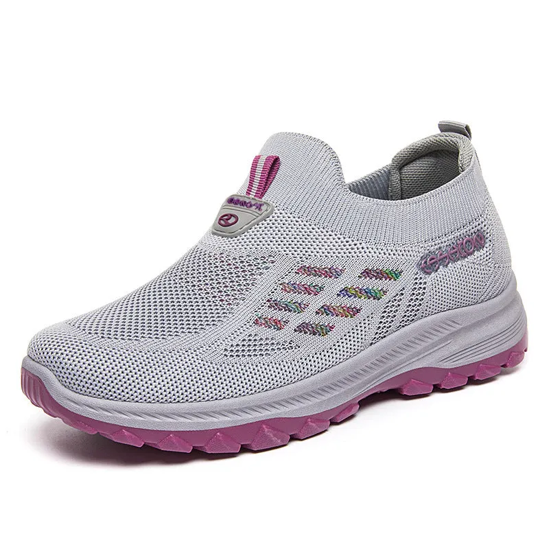 Lightweight and Breathable Women's Slip-On Sneakers for Running
