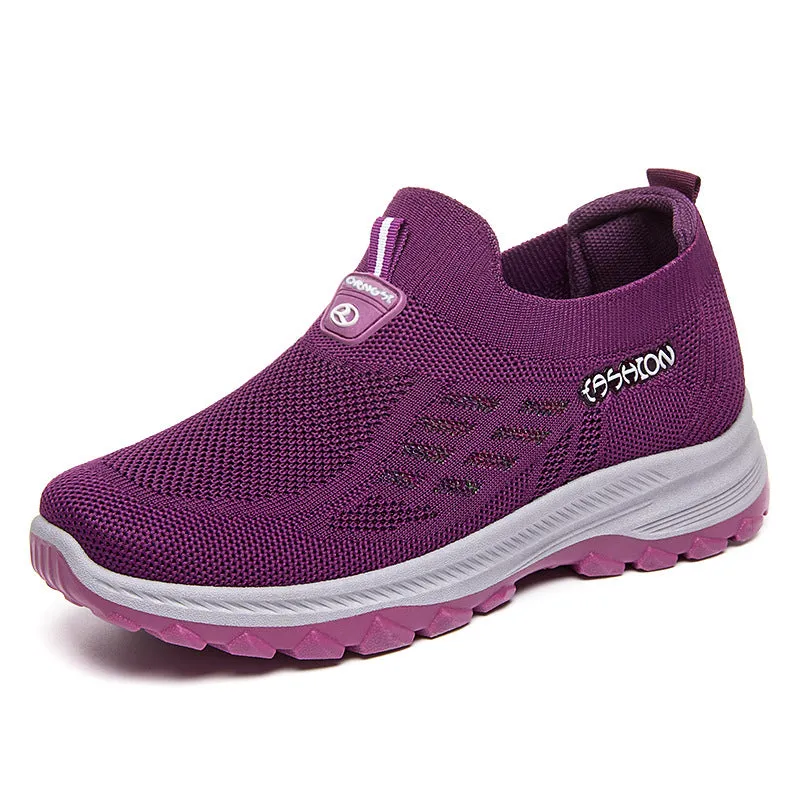 Lightweight and Breathable Women's Slip-On Sneakers for Running
