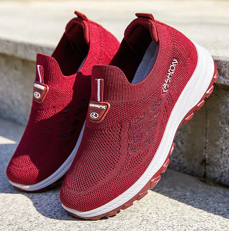 Lightweight and Breathable Women's Slip-On Sneakers for Running