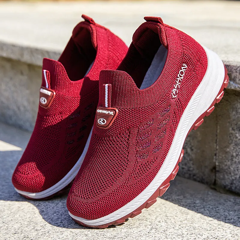 Lightweight and Breathable Women's Slip-On Sneakers for Running