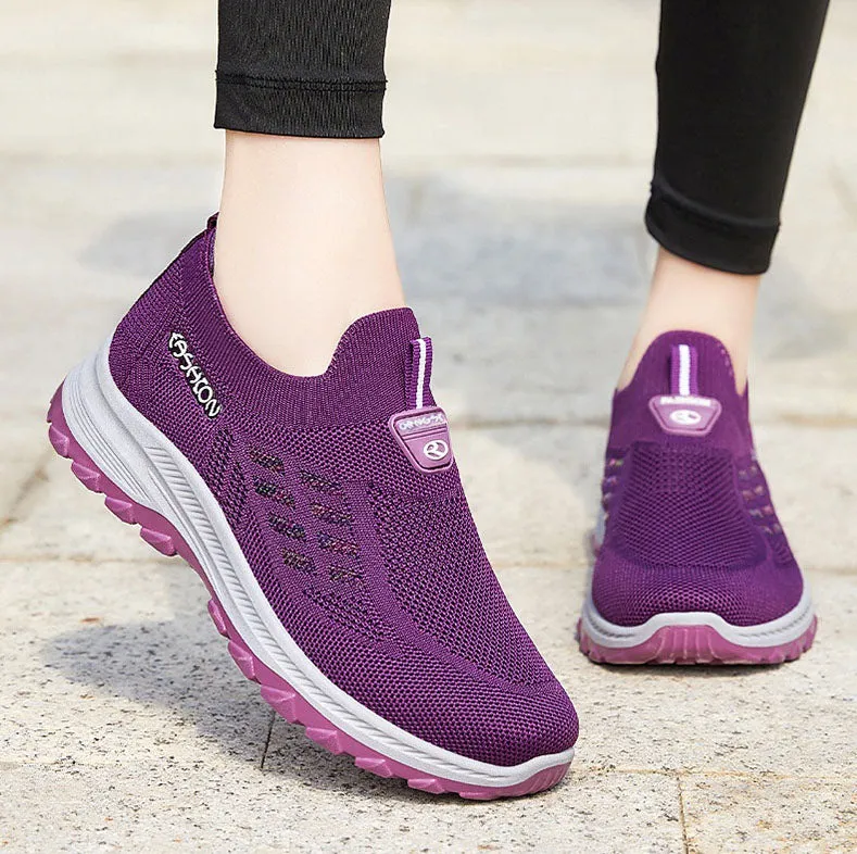 Lightweight and Breathable Women's Slip-On Sneakers for Running