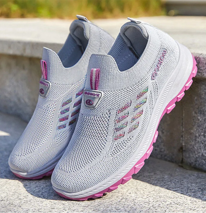 Lightweight and Breathable Women's Slip-On Sneakers for Running