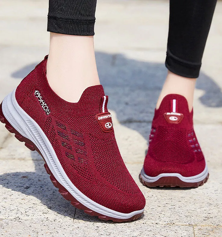 Lightweight and Breathable Women's Slip-On Sneakers for Running
