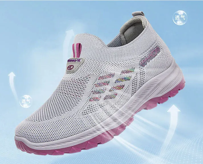 Lightweight and Breathable Women's Slip-On Sneakers for Running