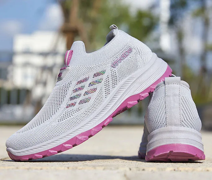 Lightweight and Breathable Women's Slip-On Sneakers for Running