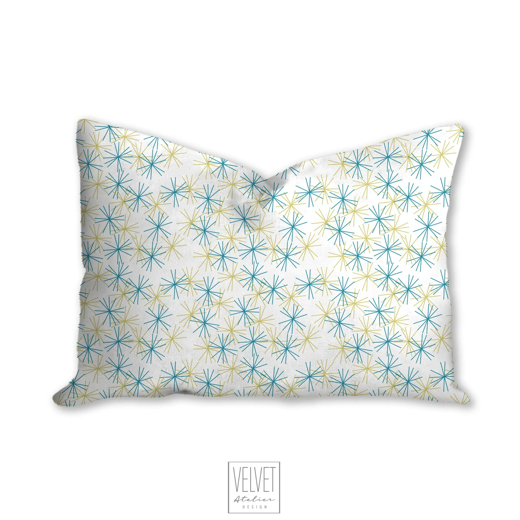 Little stars pillow with yellow and blue stars, modern decor, home interior, pillow cover, pillow insert, pillow case, kids room, nursery