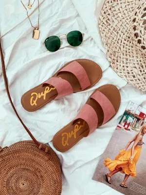 Lotus Suede Slide Sandal
