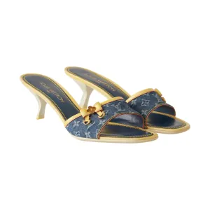Louis Vuitton Denim Monogram Kitten Heels