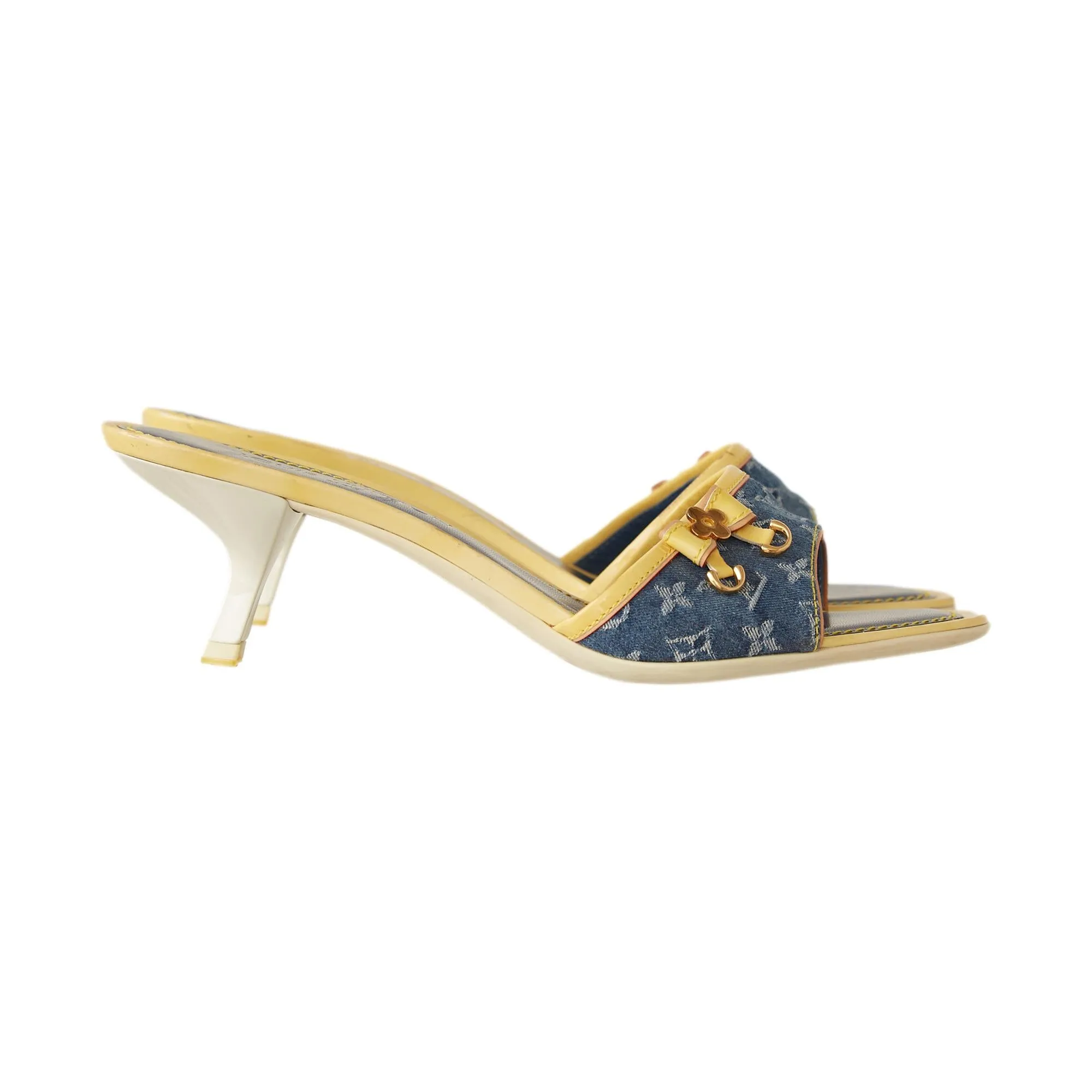 Louis Vuitton Denim Monogram Kitten Heels