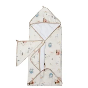 Loulou Lollipop Hooded Towel Set - Cozy Forest