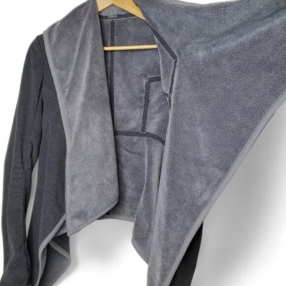 Lululemon Prescence of Mind Fleece Cardigan Women's High Pile Cozy Wrap Neck 8