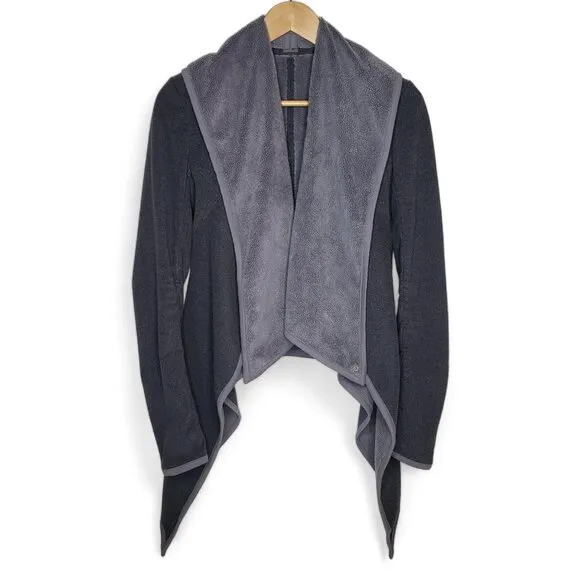 Lululemon Prescence of Mind Fleece Cardigan Women's High Pile Cozy Wrap Neck 8
