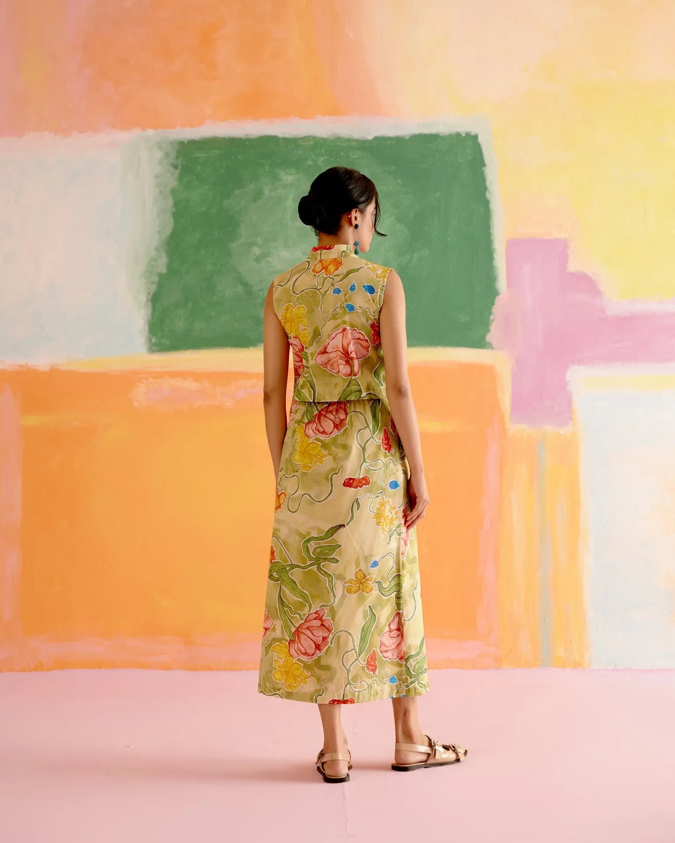 Malta Co-ord Skirt Set in Le Jardin Print