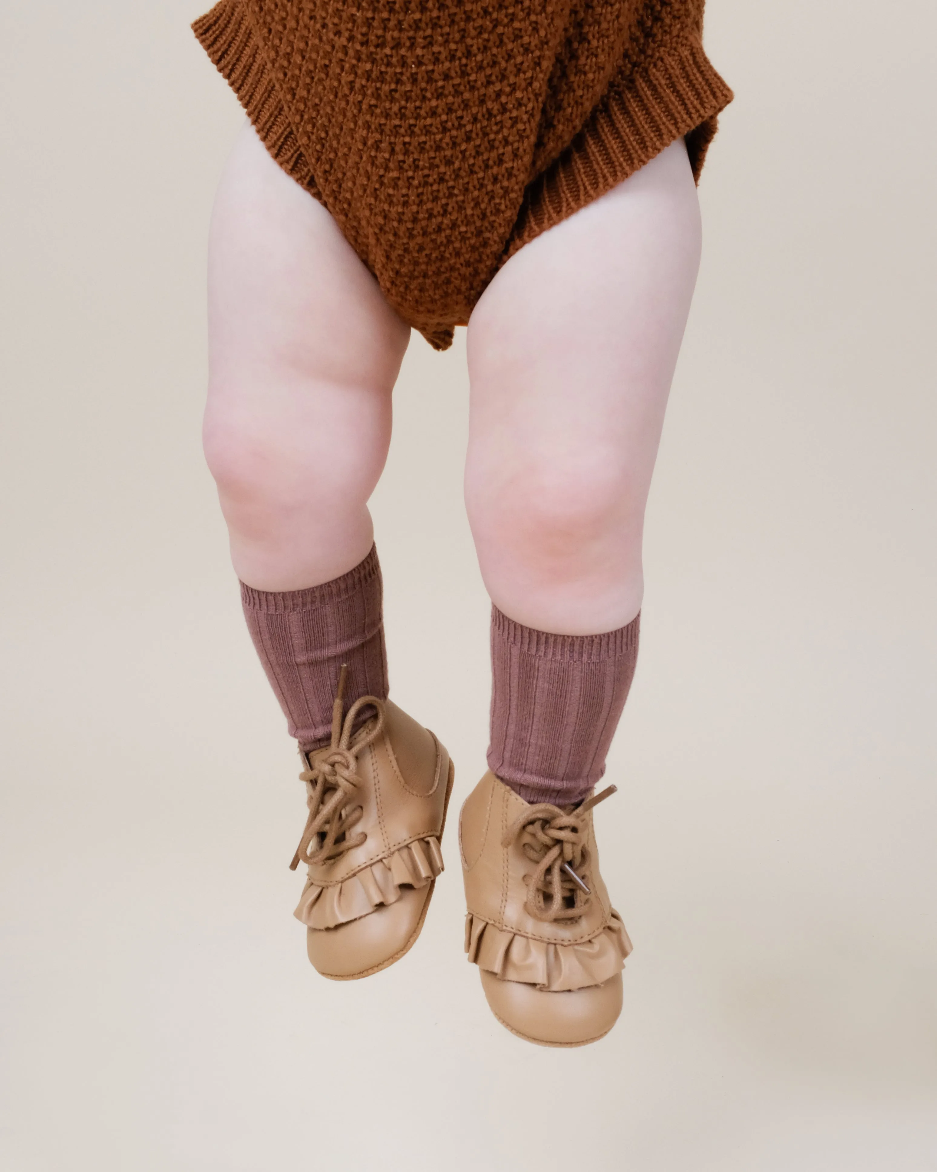 Marlowe Frill Tan Girls Boots