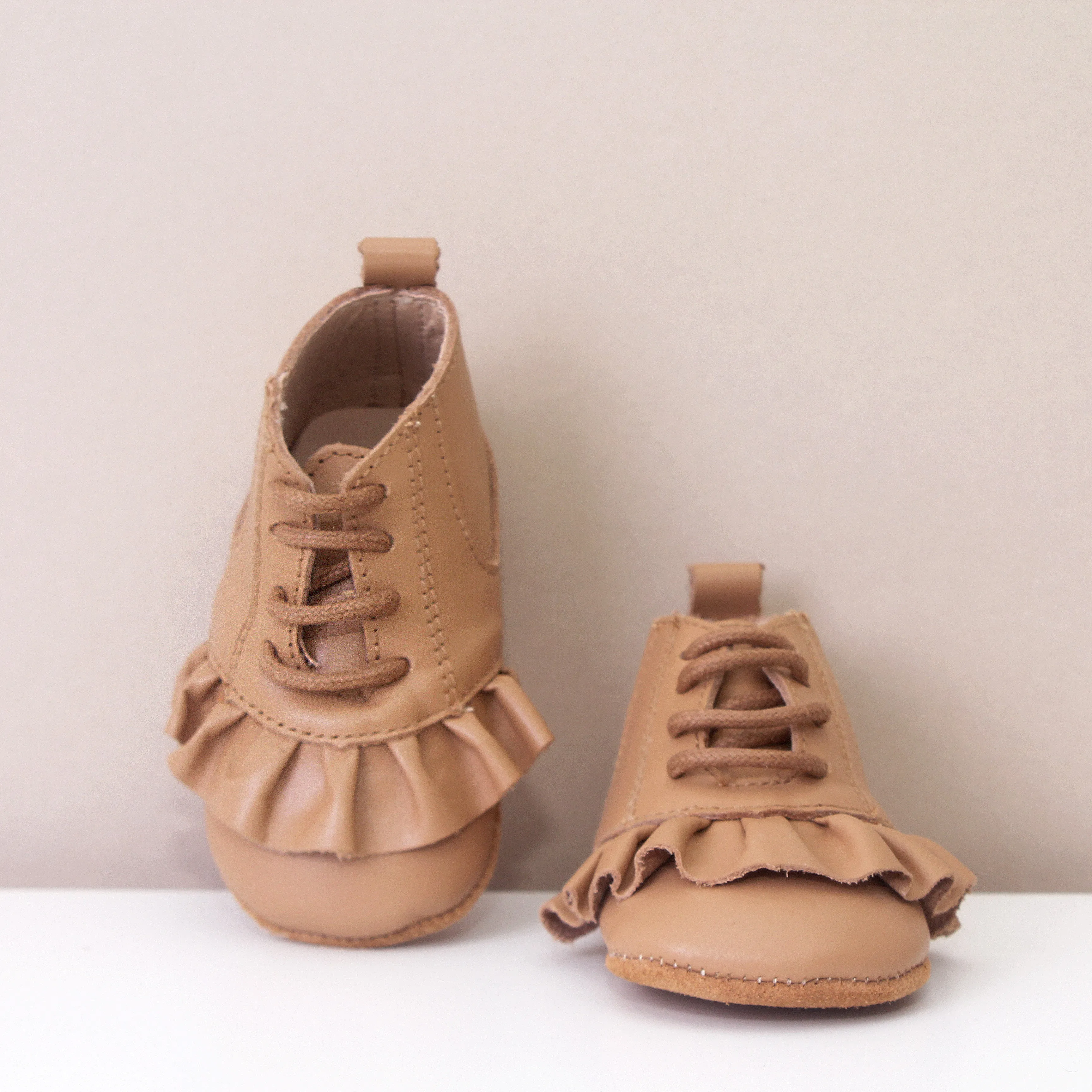 Marlowe Frill Tan Girls Boots