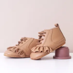 Marlowe Frill Tan Girls Boots