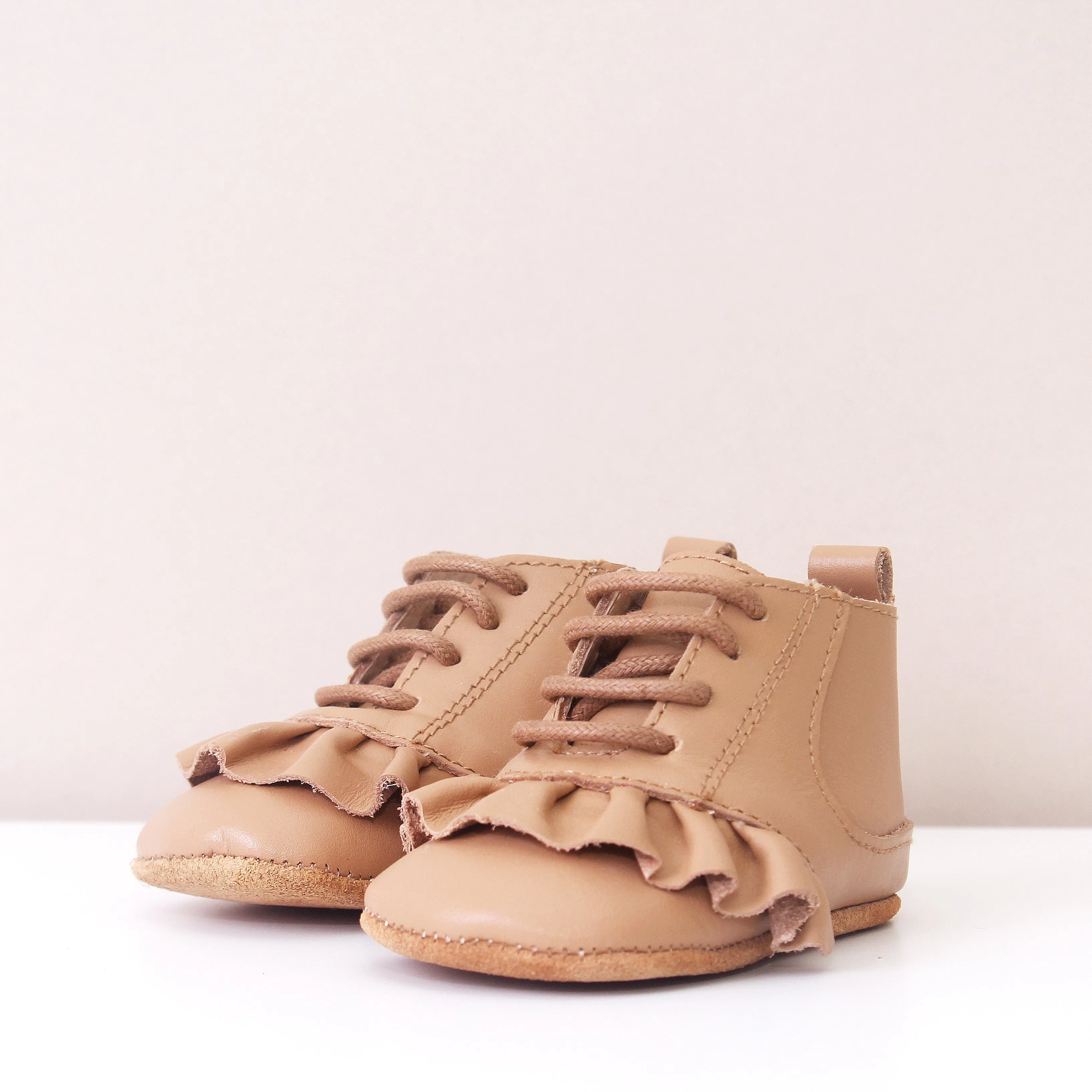 Marlowe Frill Tan Girls Boots