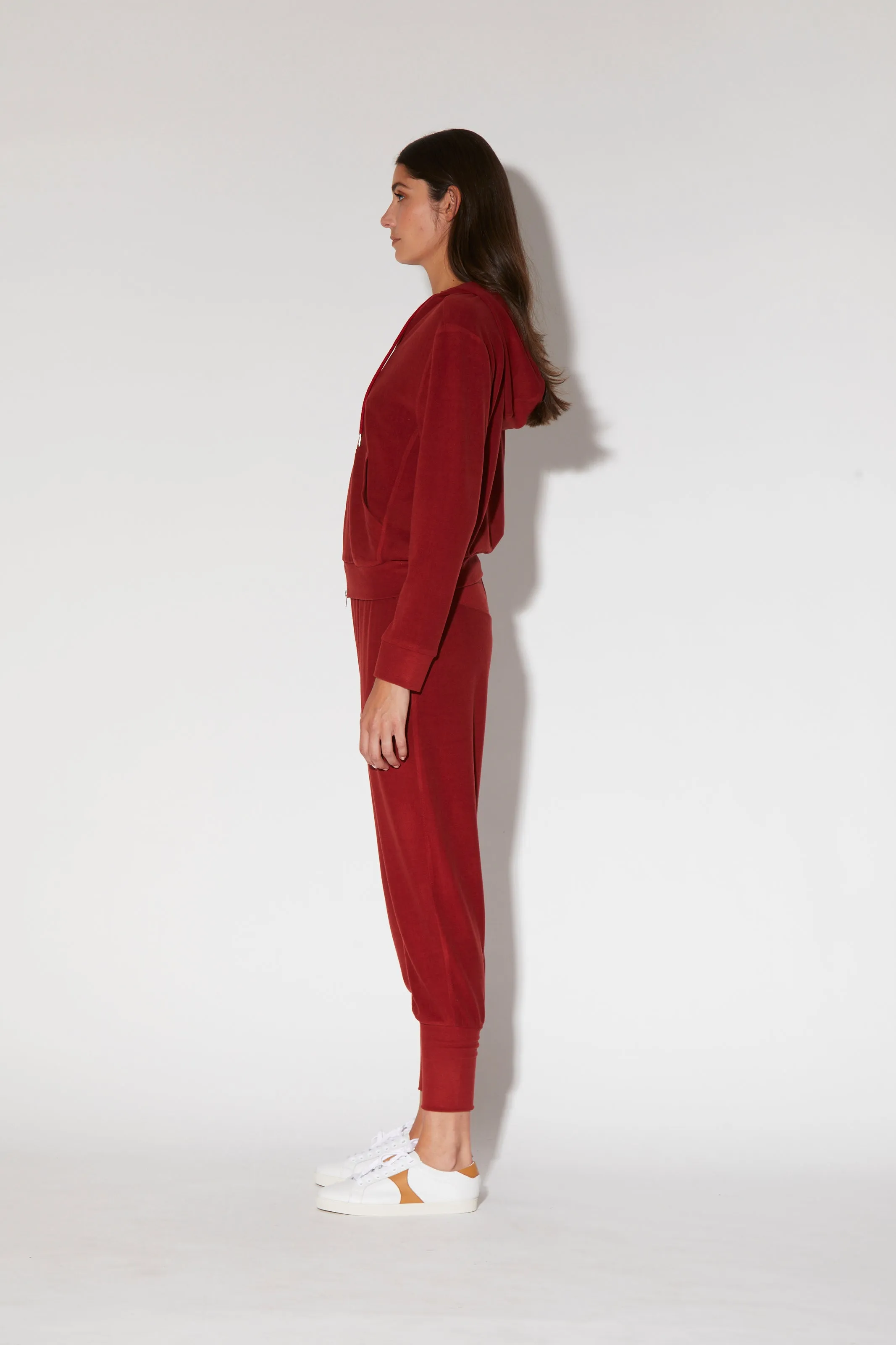 Melory Hoodie, Garnet - Brushed Knit by Walter Baker