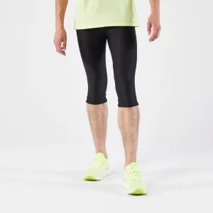 Men's Running 3/4 Tights - Kiprun Run 100 Black