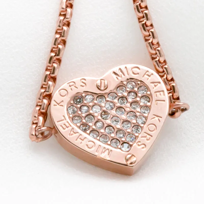 Michael Kors Chic Clear Crystals Rose Gold Adjustable Bracelet