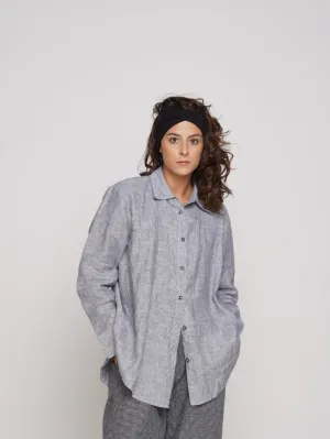 Micro Striped Button-Up Shirt