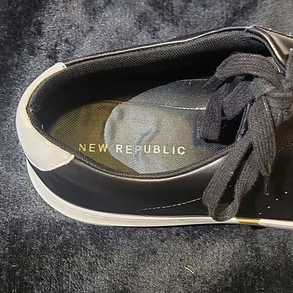 New Republic black leather sneakers size 11