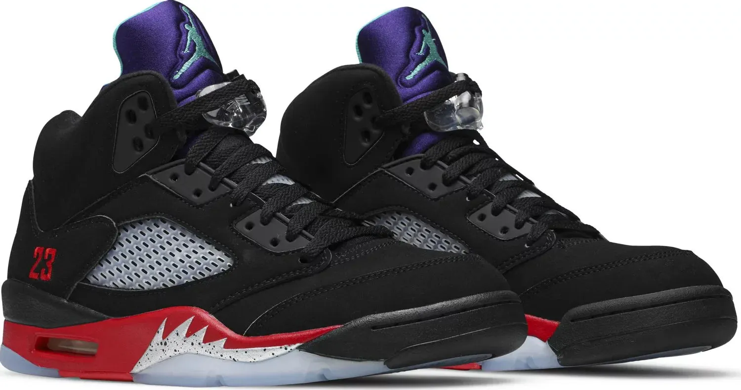 Nike Jordan 5 Retro Top 3 Black Red Grape (CZ1786-001) Men's Size 8-12