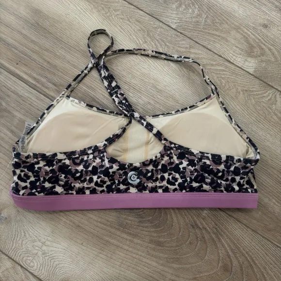 NWOT JOHNNY WAS CALME Leopard Print Women's Bralette sports bra