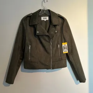 NWT BB Dakota Steve Madden Faux Suede Jacket, Olive Green, Women's Medium