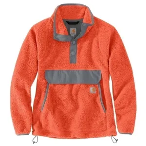 Nwt Carhartt Women's Relaxed Fit Front Pocket Fleece Pullover Size Medium