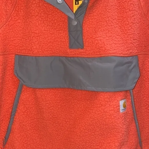 Nwt Carhartt Women's Relaxed Fit Front Pocket Fleece Pullover Size Medium