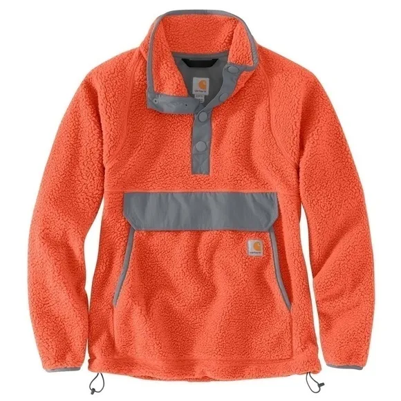 Nwt Carhartt Women's Relaxed Fit Front Pocket Fleece Pullover Size Medium