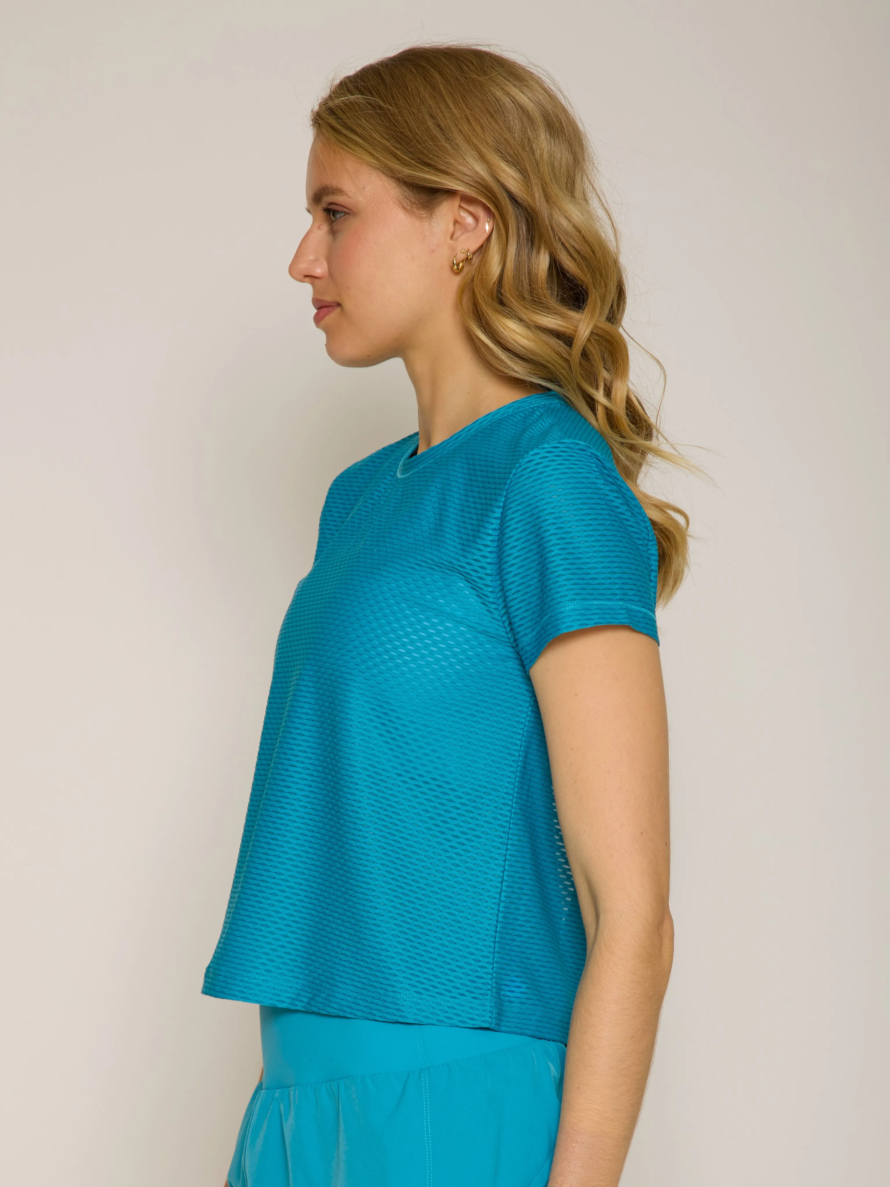 Open Back Short Sleeve Honey Tee