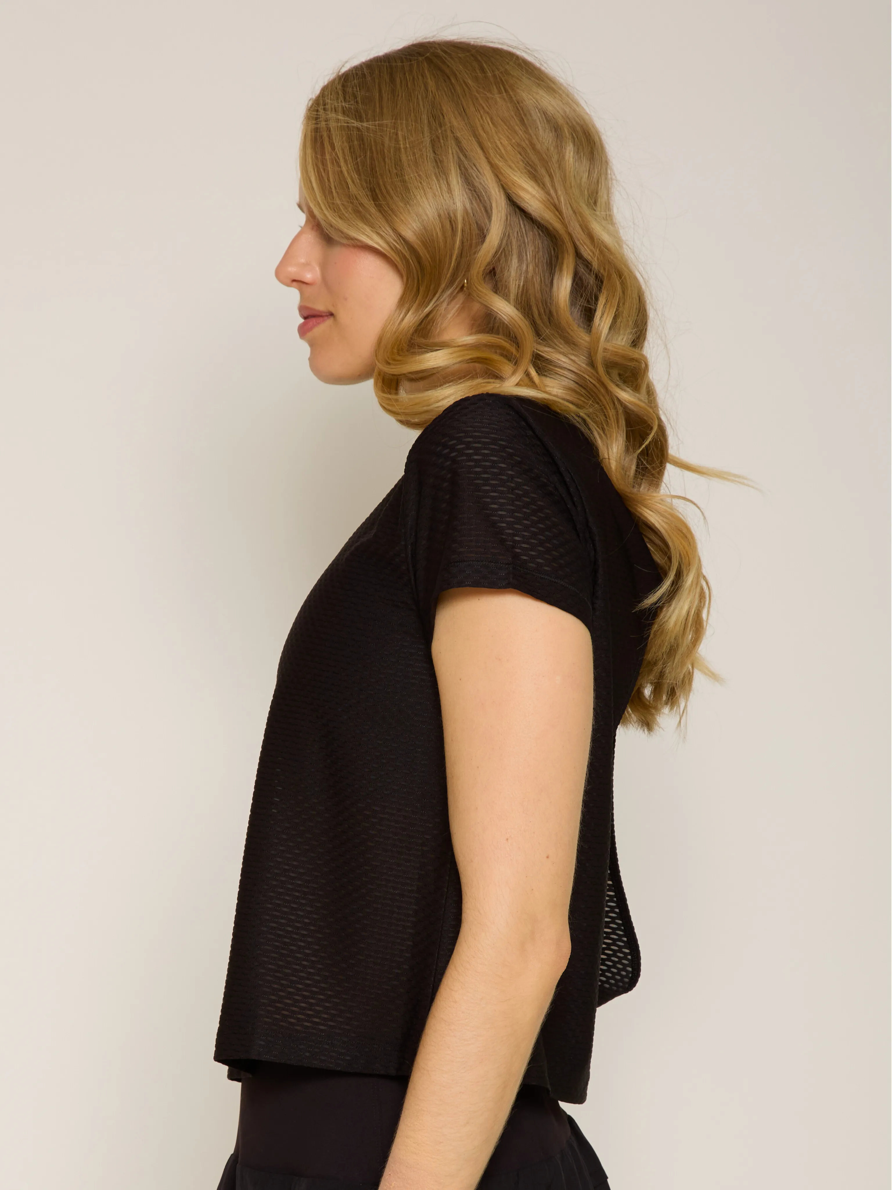 Open Back Short Sleeve Honey Tee