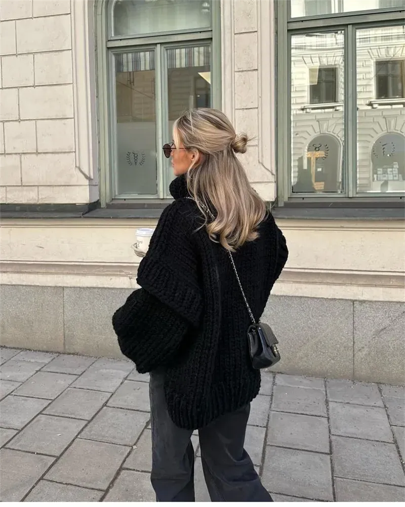 Oversized Teddy Sweater | Fleece Knit | Funnel Neck