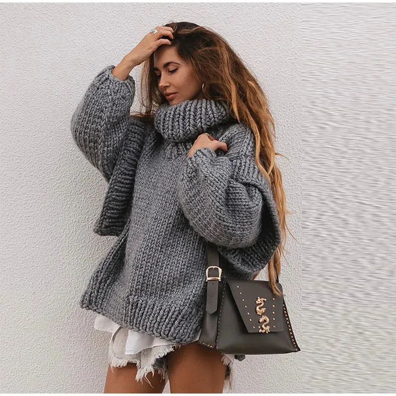 Oversized Teddy Sweater | Fleece Knit | Funnel Neck