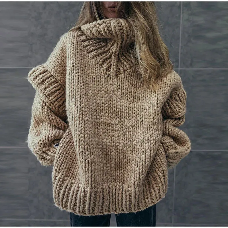 Oversized Teddy Sweater | Fleece Knit | Funnel Neck