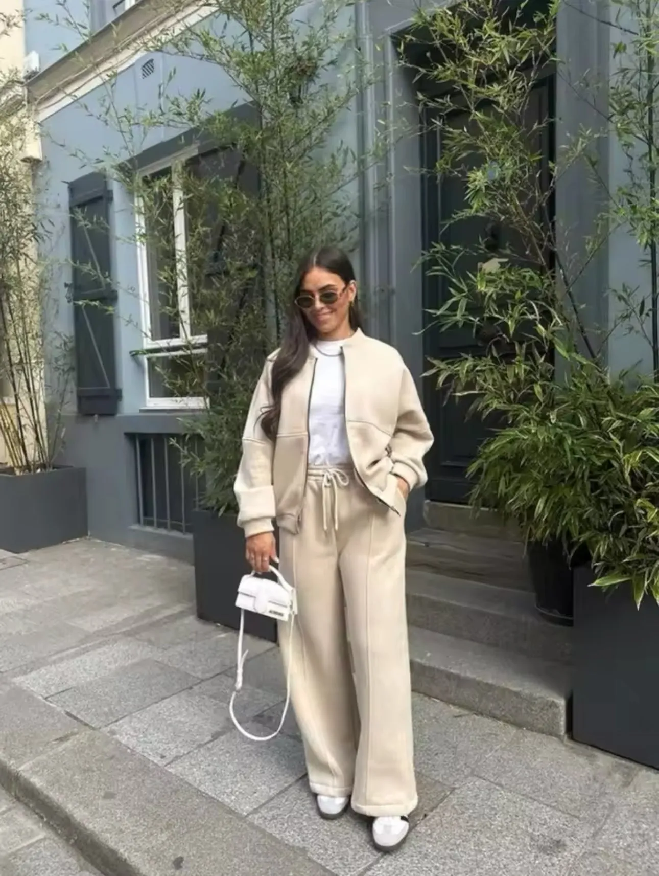 Oversized Zip Hoodie and Wide-Leg Pants Set | Cozy Streetwear | Effortless Style