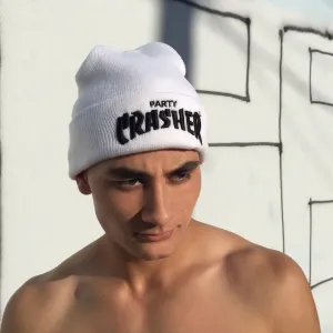PARTY CRASHER WHITE BEANIE