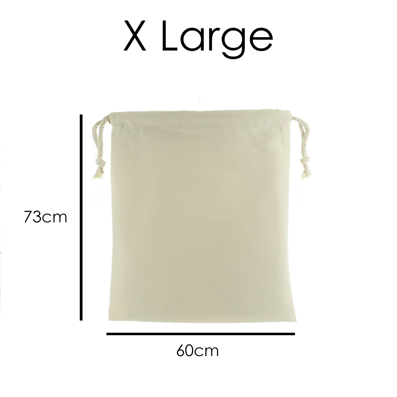Personalised Canvas Sack with Stylish Text and Arrow Love Hearts Print
