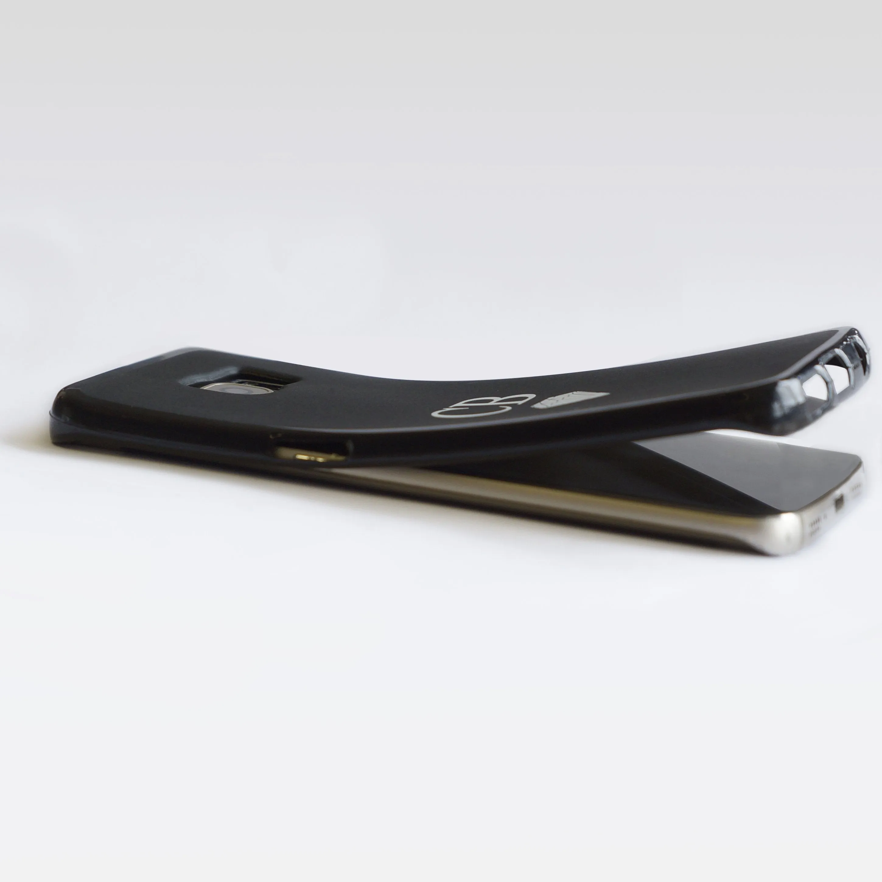 Personalised Huawei Phone Gel Case with Heart Accented Stylish Text
