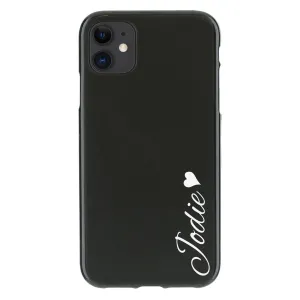 Personalised Huawei Phone Gel Case with Heart Accented Stylish Text
